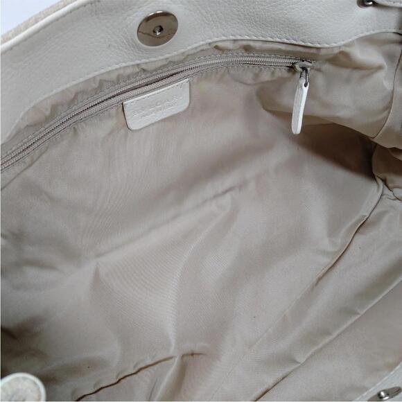 Bvlgari Mania Cream Signature Drawstring Shoulder Tote Bag (BVXX050) - Picture 4 of 9